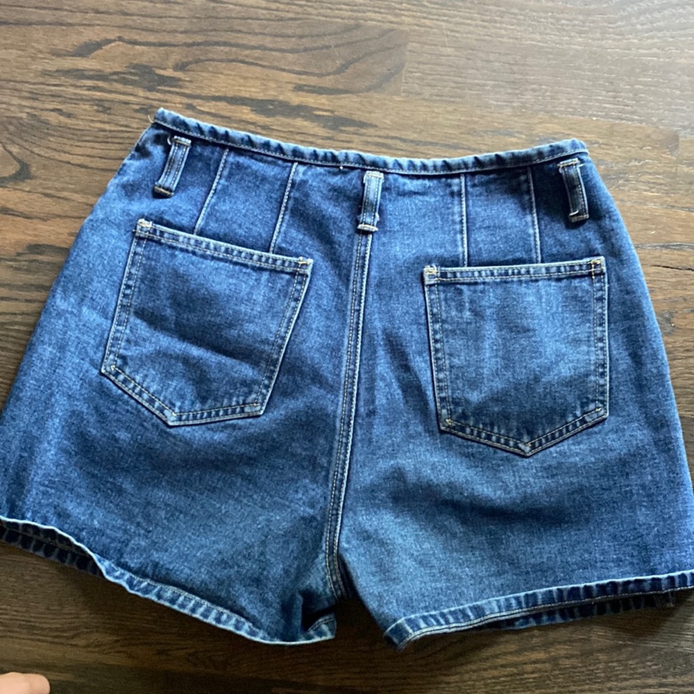 High waisted jean shorts